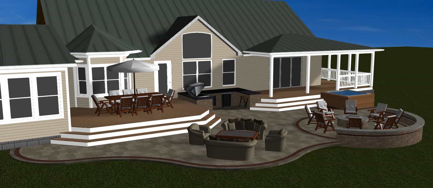 Patio Outdoor Kitchen Deck and Porch
